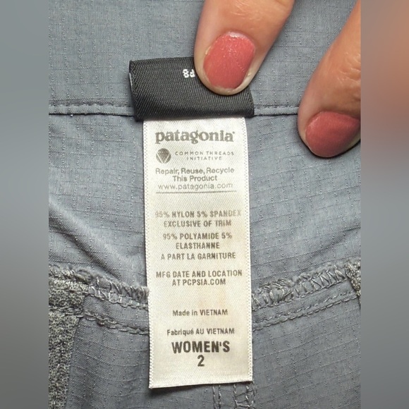 Patagonia Borderless Mid Rise Outdoor Capri Pants Gray Size 2 29x21 - Picture 9 of 9